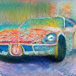 generated: a painting of a sport car in the style of Monet #2